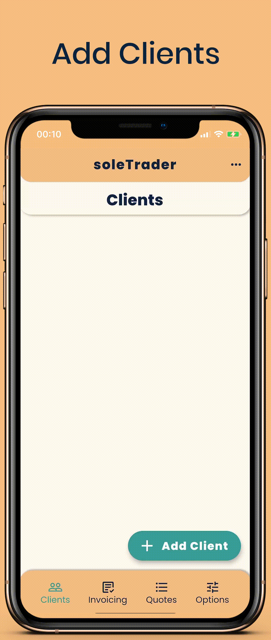 soletrader app add client mini tutorial